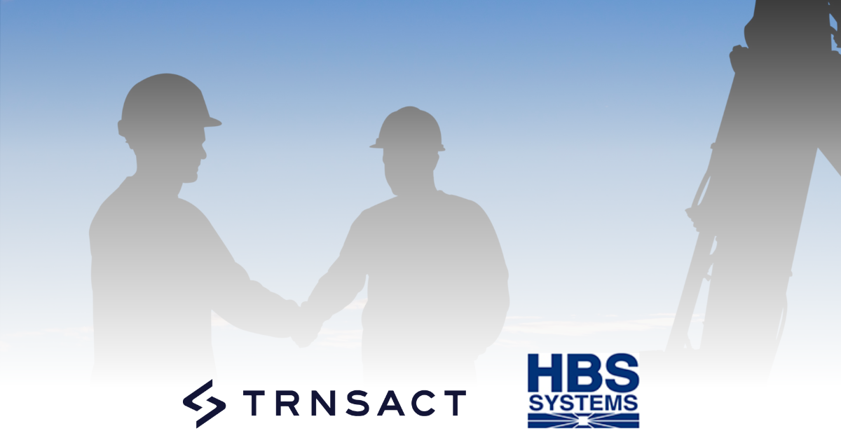 trnsact and hbs systems dealer software graphic with logos